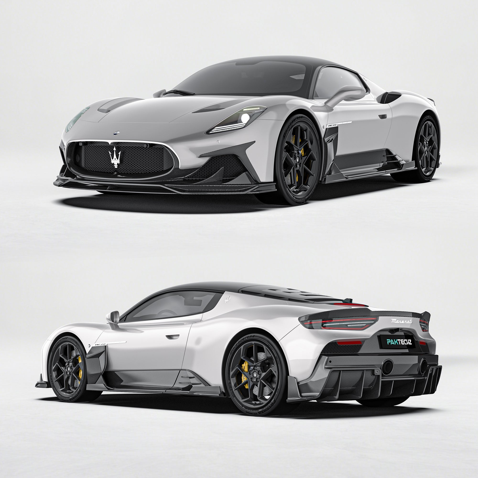 Maserati MC20 Paktechz Full Dry Carbon Aerodynamics Kit Aftermarket Carbon Fiber Part / Bodykit - Robot Bodykits