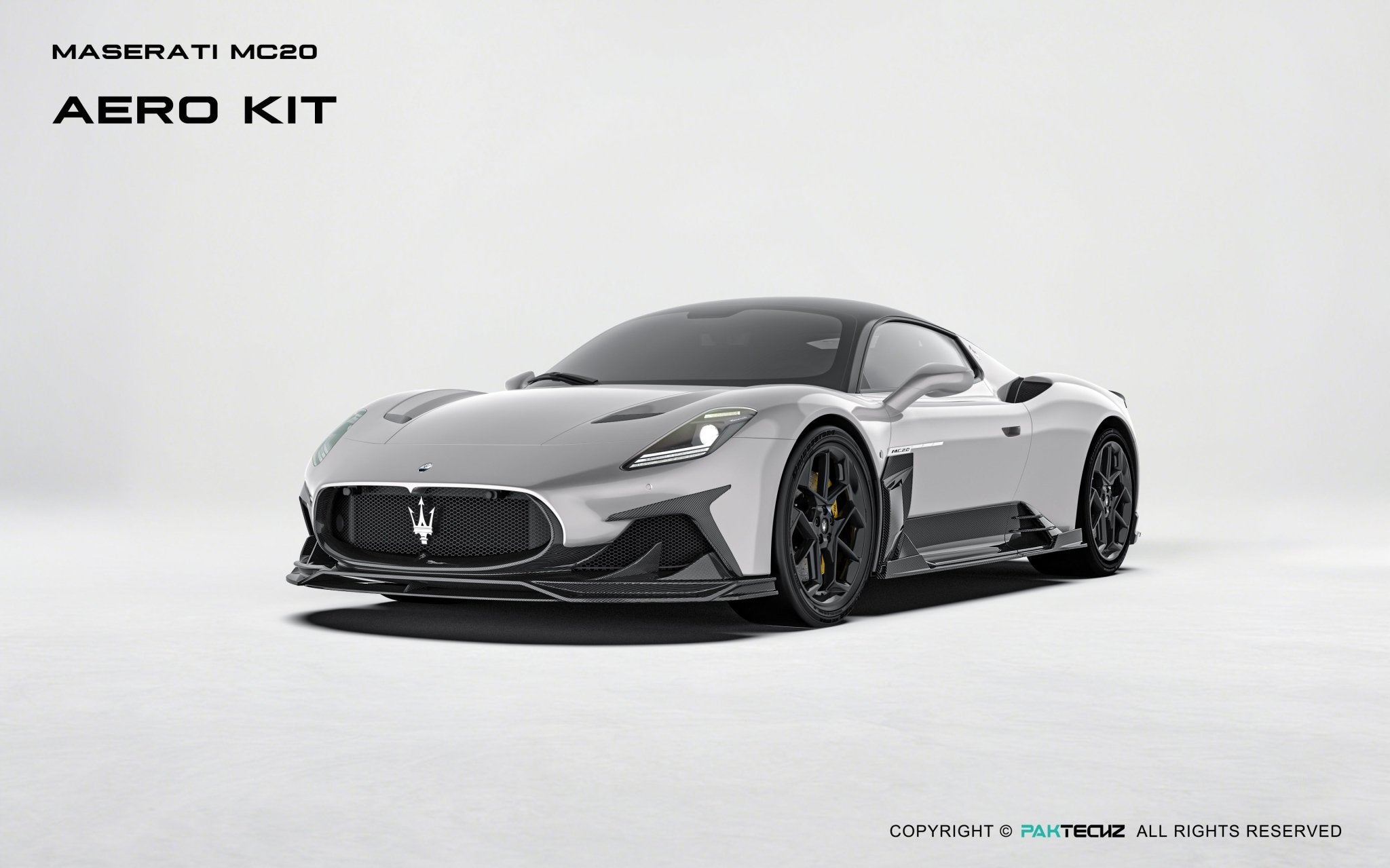 Maserati MC20 Paktechz Full Dry Carbon Aerodynamics Kit Aftermarket Carbon Fiber Part / Bodykit - Robot Bodykits