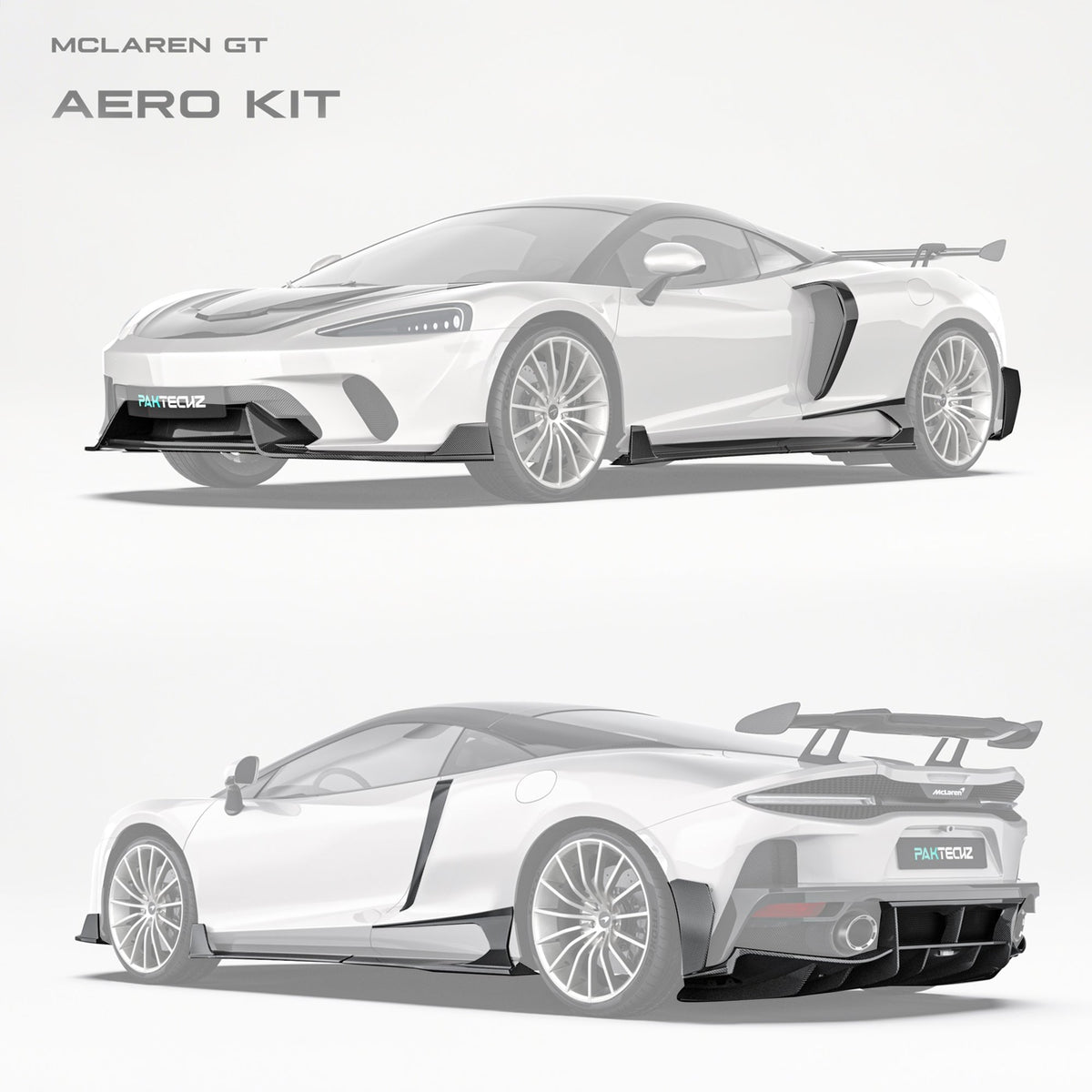 Mclaren GT Paktechz Full Dry Carbon Aerodynamics Kit Aftermarket Carbon Fiber Part / Bodykit - Robot Bodykits