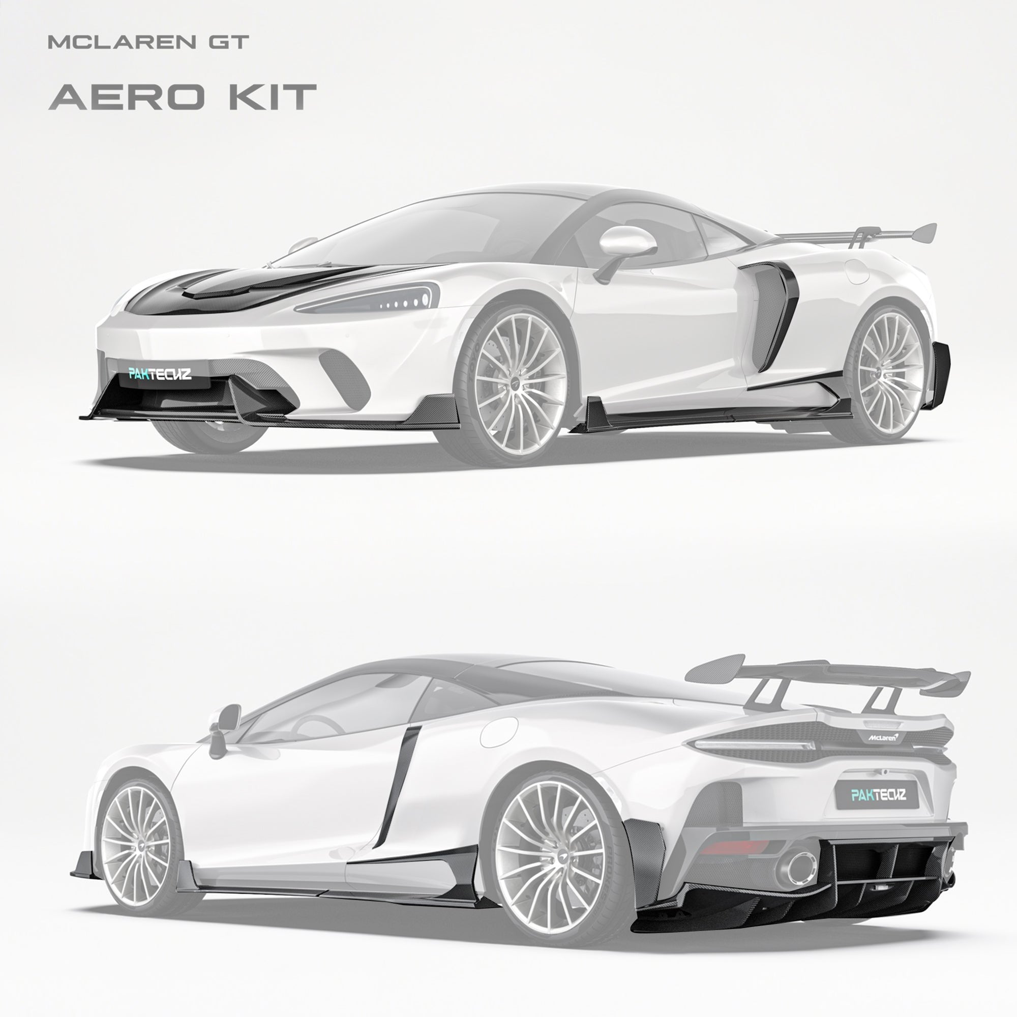 Mclaren GT Paktechz Full Dry Carbon Aerodynamics Kit Aftermarket Carbon Fiber Part / Bodykit - Robot Bodykits