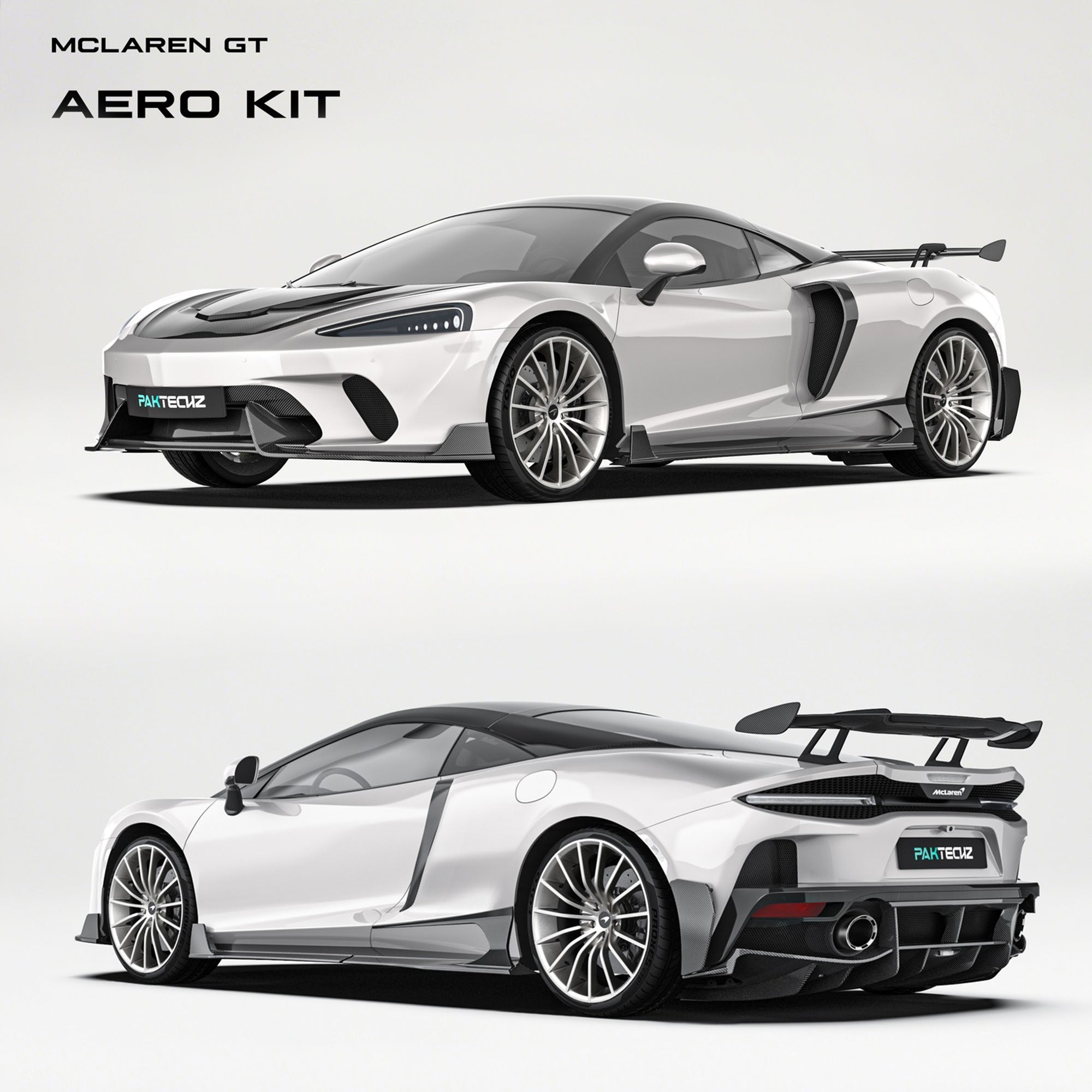 Mclaren GT Paktechz Full Dry Carbon Aerodynamics Kit Aftermarket Carbon Fiber Part / Bodykit - Robot Bodykits