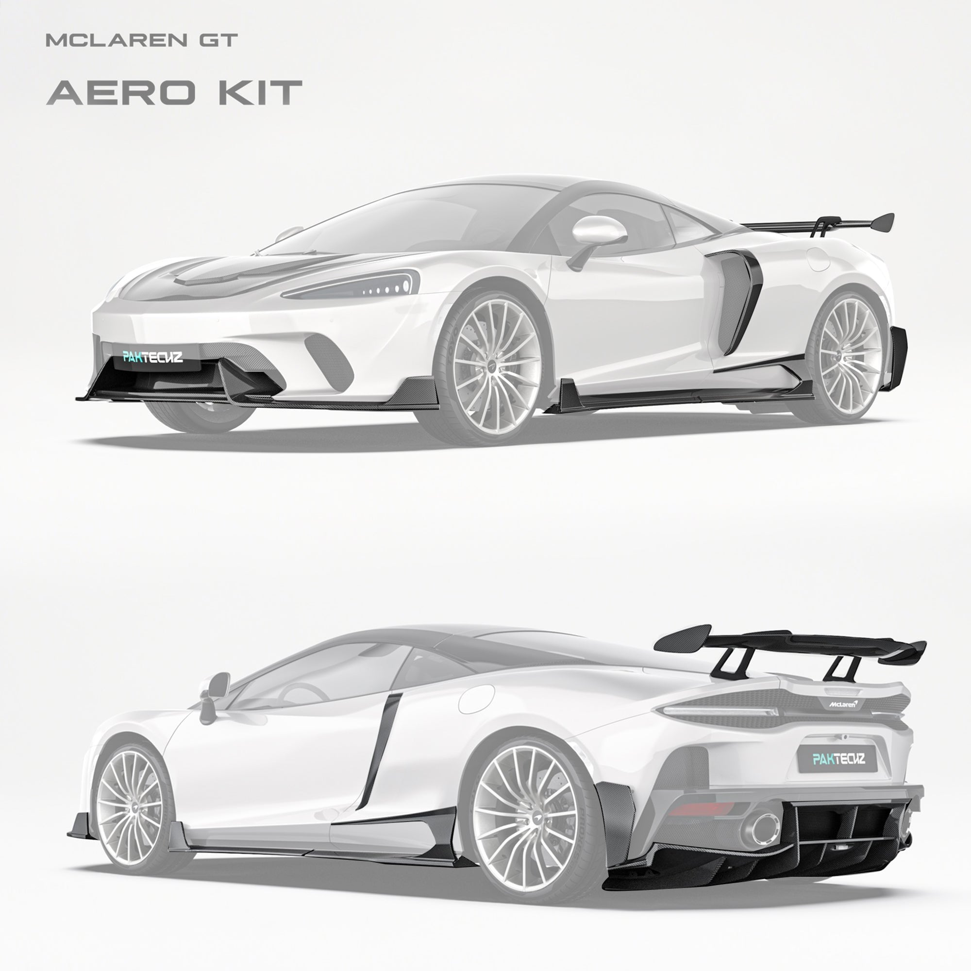 Mclaren GT Paktechz Full Dry Carbon Aerodynamics Kit Aftermarket Carbon Fiber Part / Bodykit - Robot Bodykits