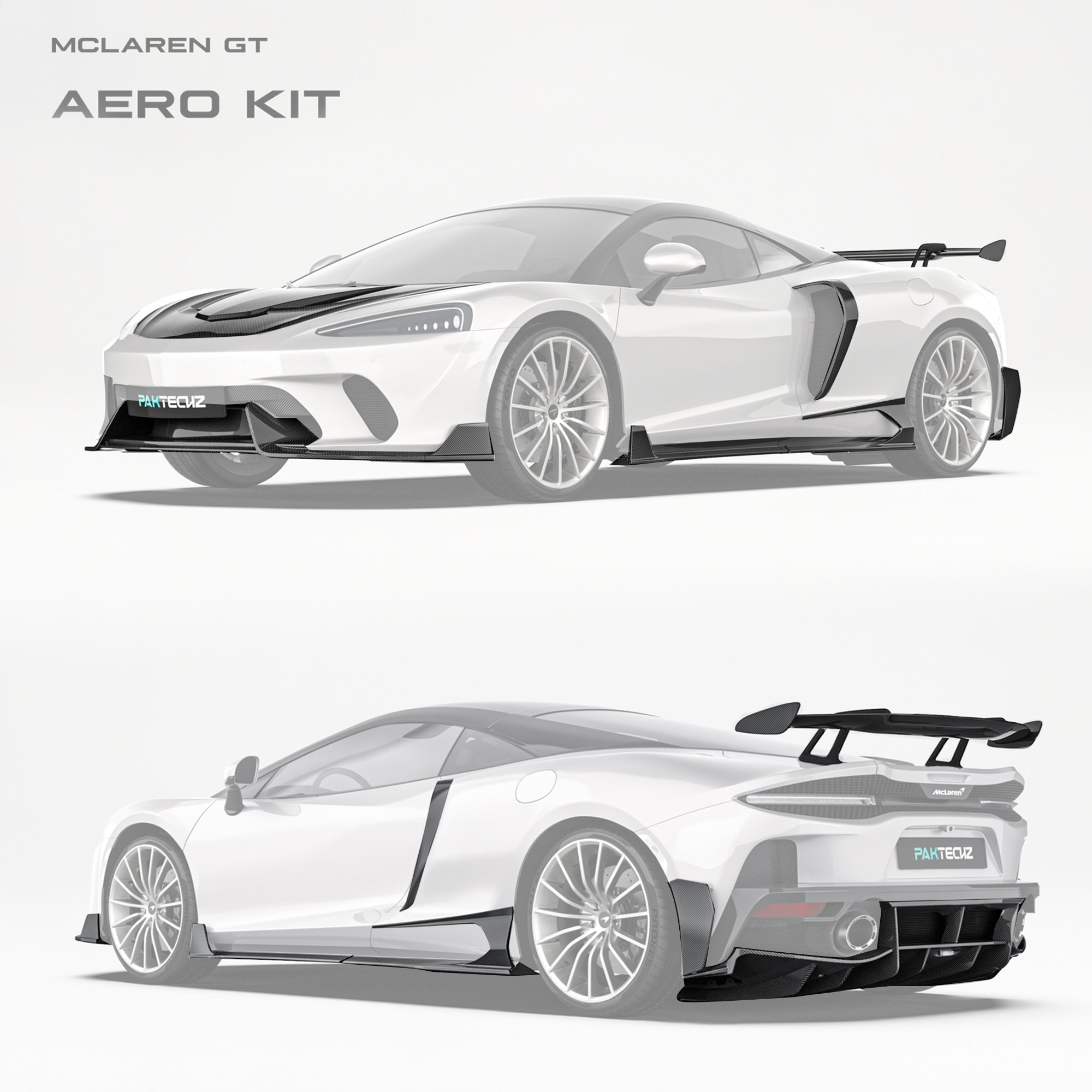 Mclaren GT Paktechz Full Dry Carbon Aerodynamics Kit Aftermarket Carbon Fiber Part / Bodykit - Robot Bodykits