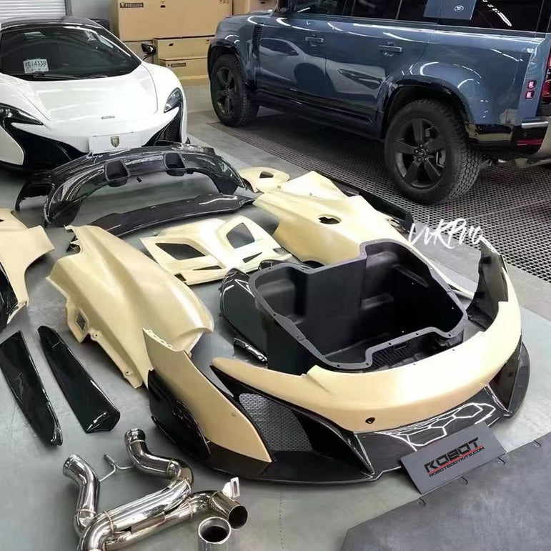 McLaren MP4 - 12C/625C/650S Upgrade 675LT Style Full Body Kit Aftermarket Carbon Fiber Part / Bodykit - Robot Bodykits