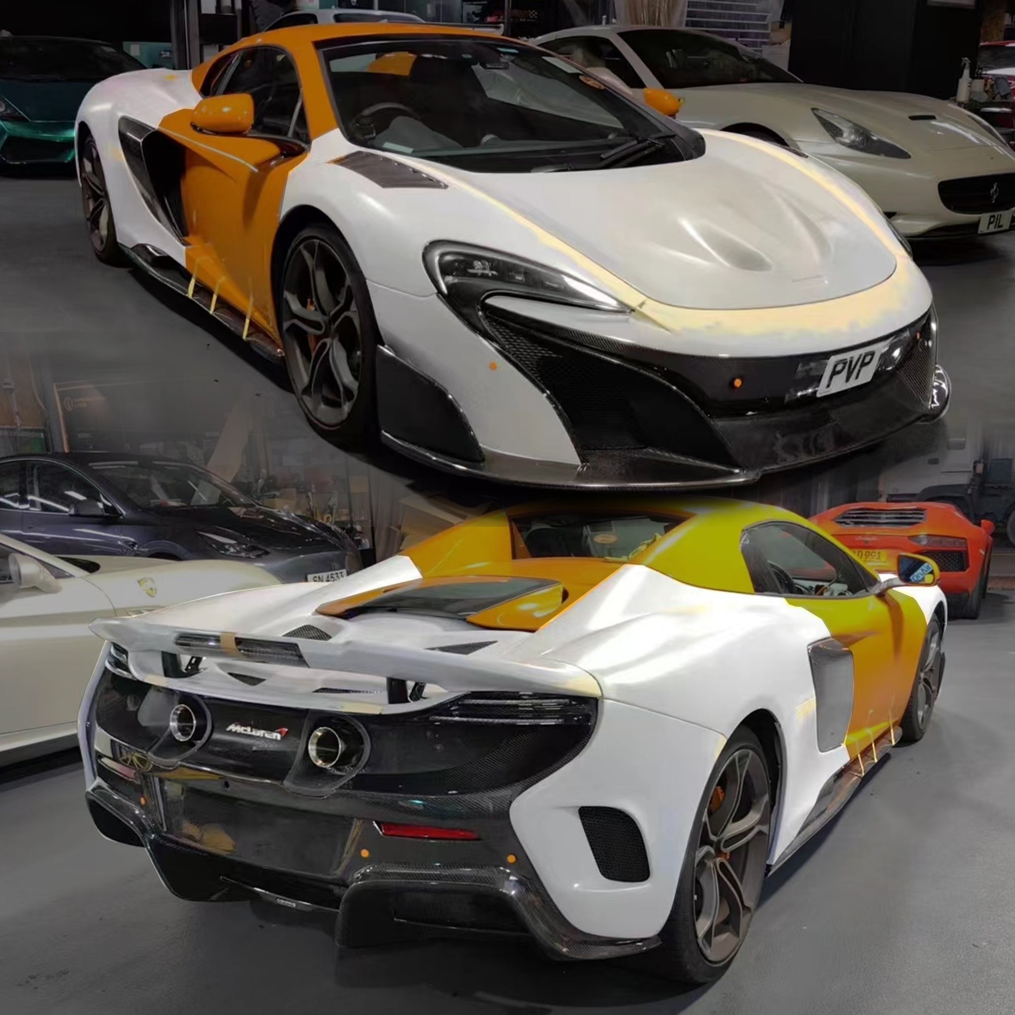 McLaren MP4-12C/625C/650S Upgrade 675LT Style Full Body Kit Aftermarket Carbon Fiber Part / Bodykit - Robot Bodykits