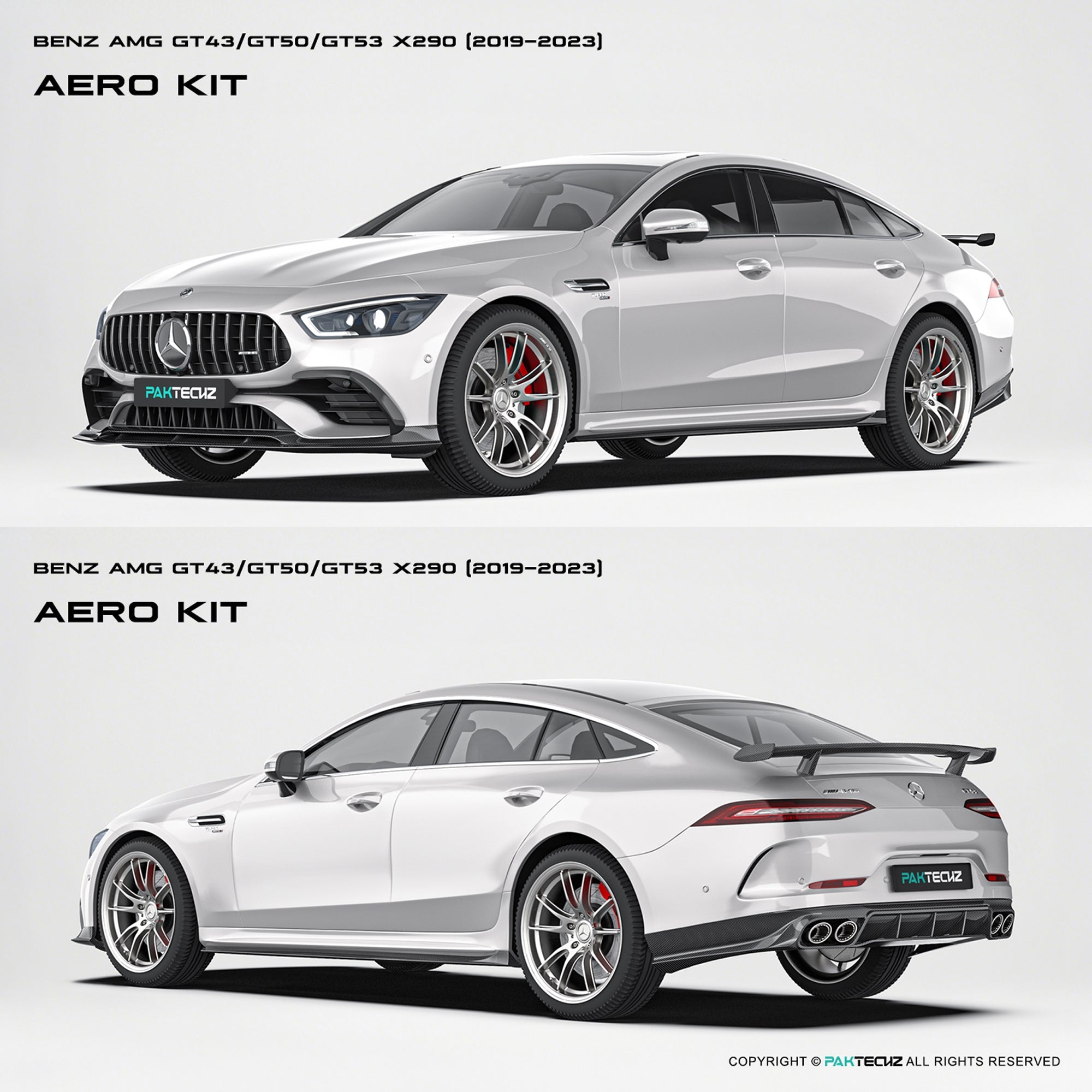 Mercedes BENZ AMG GT50 / GT53 Paktechz Full Dry Carbon Aerodynamics kit Aftermarket Carbon Fiber Part / Bodykit - Robot Bodykits