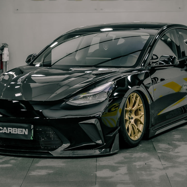 Robot Craftsman Tesla Model 3 “HACKER” Front Bumper & Front Lip (2017–2023 pre-facelift)