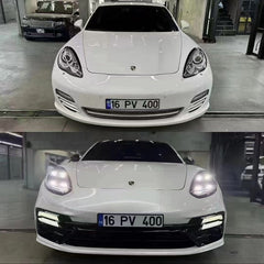 Porsche Panamera 970 Convert to 971 Front Bumper Conversion Kit w/ Headlight