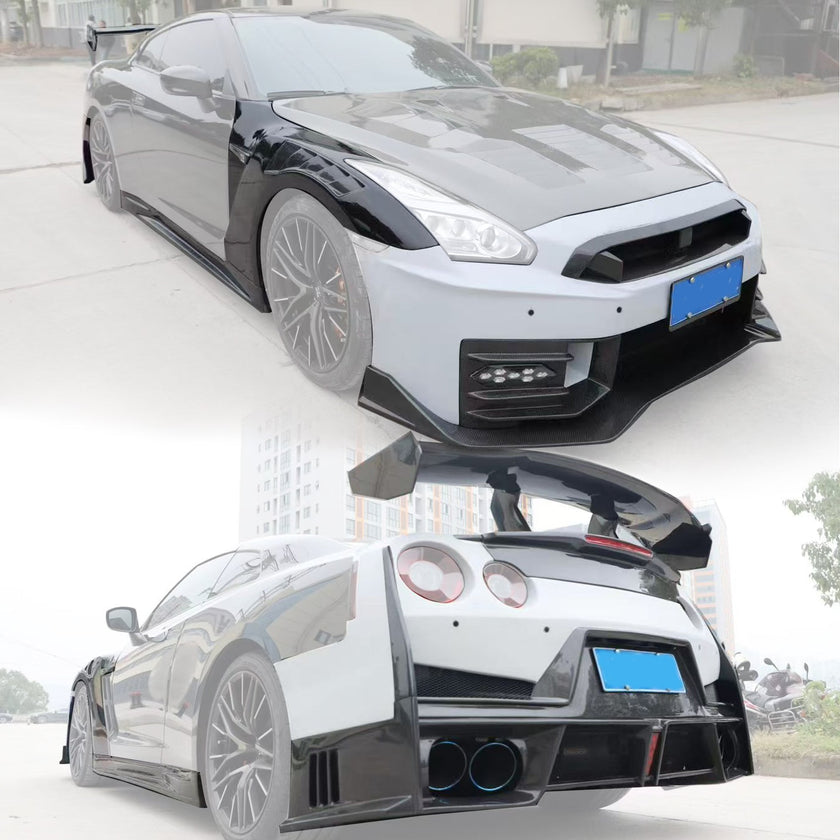 Nissan GTR R35 2024 Nismo Style Full Partial Carbon Conversion Kit (Fits 2009 - 2024) Version 1 Aftermarket Carbon Fiber Part / Bodykit - Robot Bodykits