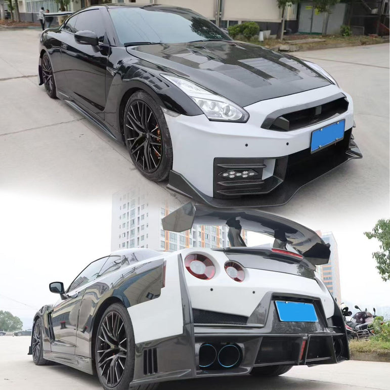 Nissan GTR R35 2024 Nismo Style Full Partial Carbon Conversion Kit (Fits 2009 - 2024) Version 1 Aftermarket Carbon Fiber Part / Bodykit - Robot Bodykits