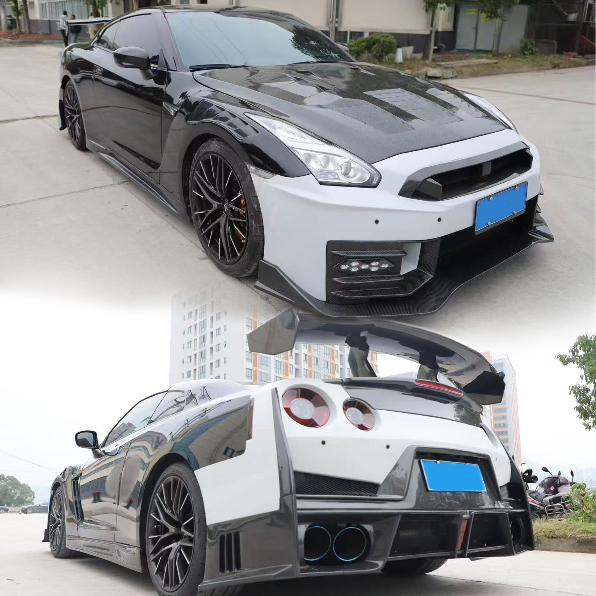 Nissan GTR R35 2024 Nismo Style Full Partial Carbon Conversion Kit (Fits 2009 - 2024) Version 1 Aftermarket Carbon Fiber Part / Bodykit - Robot Bodykits