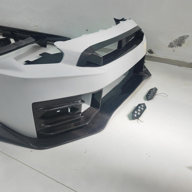 Nissan GTR R35 2024 Nismo Style Full Partial Carbon Conversion Kit (Fits 2009 - 2024) Version 1 Aftermarket Carbon Fiber Part / Bodykit - Robot Bodykits