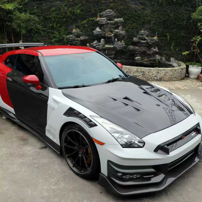 Nissan GTR R35 2024 TS Nismo Style Full Partial Carbon Conversion Kit (Fits 2009 - 2024) Version 2 Aftermarket Carbon Fiber Part / Bodykit - Robot Bodykits