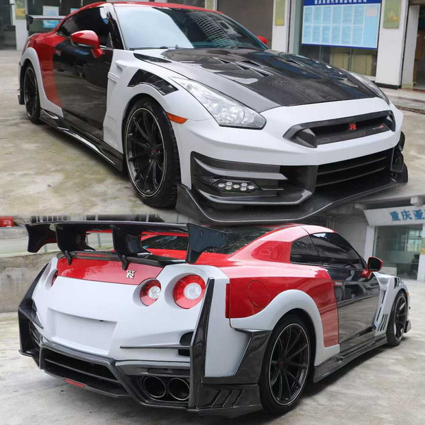 Nissan GTR R35 2024 TS Nismo Style Full Partial Carbon Conversion Kit (Fits 2009 - 2024) Version 2 Aftermarket Carbon Fiber Part / Bodykit - Robot Bodykits