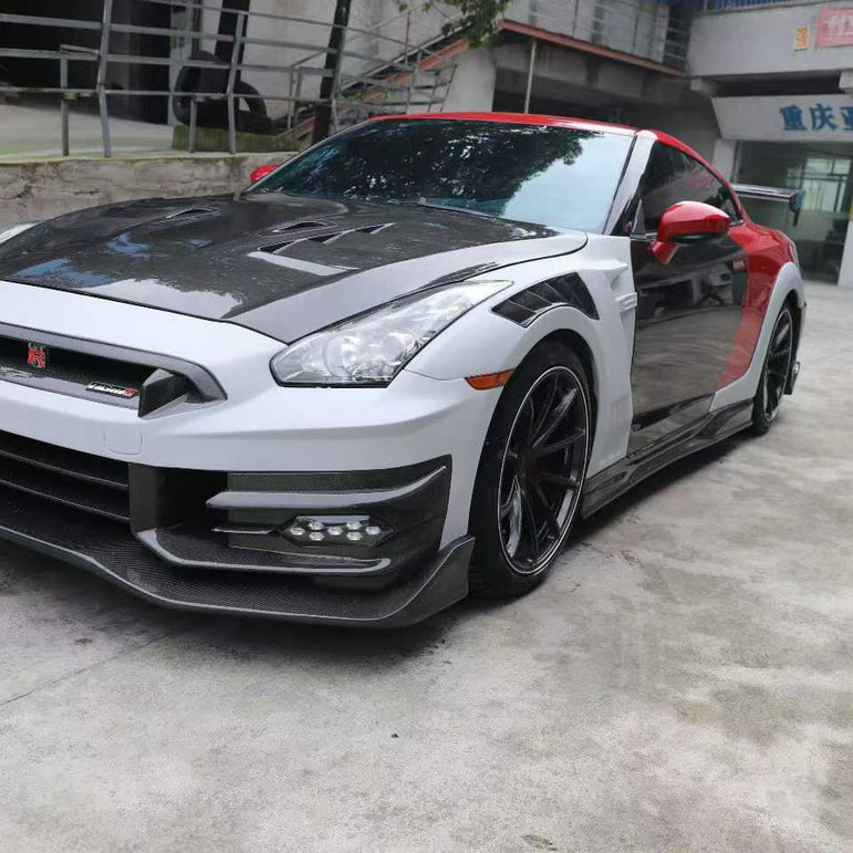 Nissan GTR R35 2024 TS Nismo Style Full Partial Carbon Conversion Kit (Fits 2009 - 2024) Version 2 Aftermarket Carbon Fiber Part / Bodykit - Robot Bodykits