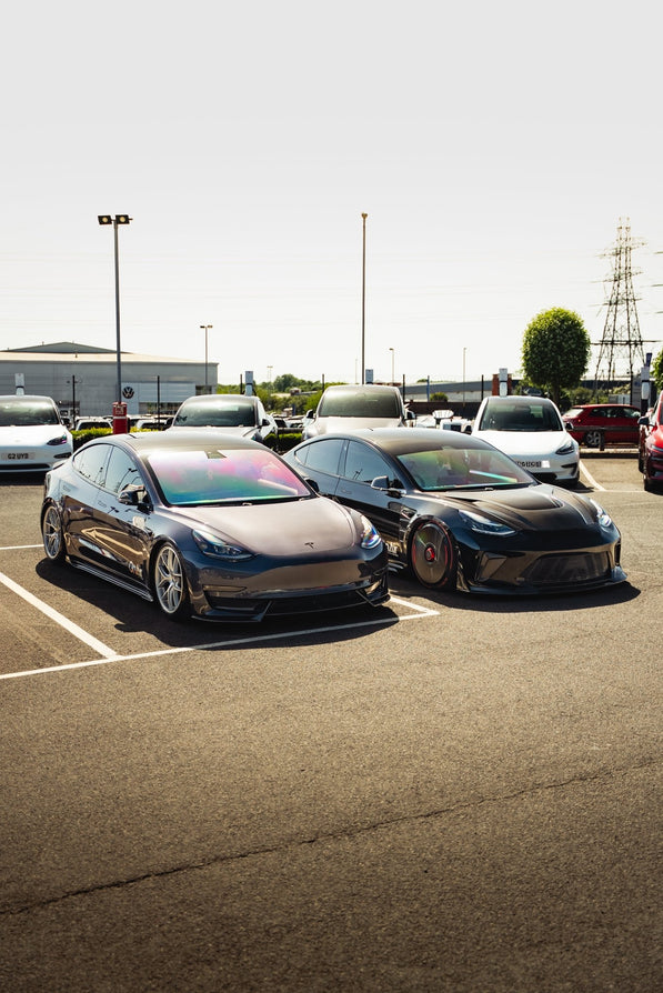 OnAir E3 Series Tesla Model 3 Full Air Suspension System (Fits RWD/AWD & Highland) Aftermarket Carbon Fiber Part / Bodykit - Robot Bodykits