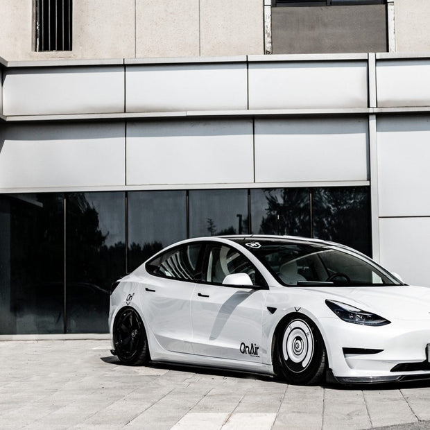 OnAir E3 Series Tesla Model 3 Full Air Suspension System (Fits RWD/AWD & Highland) Aftermarket Carbon Fiber Part / Bodykit - Robot Bodykits