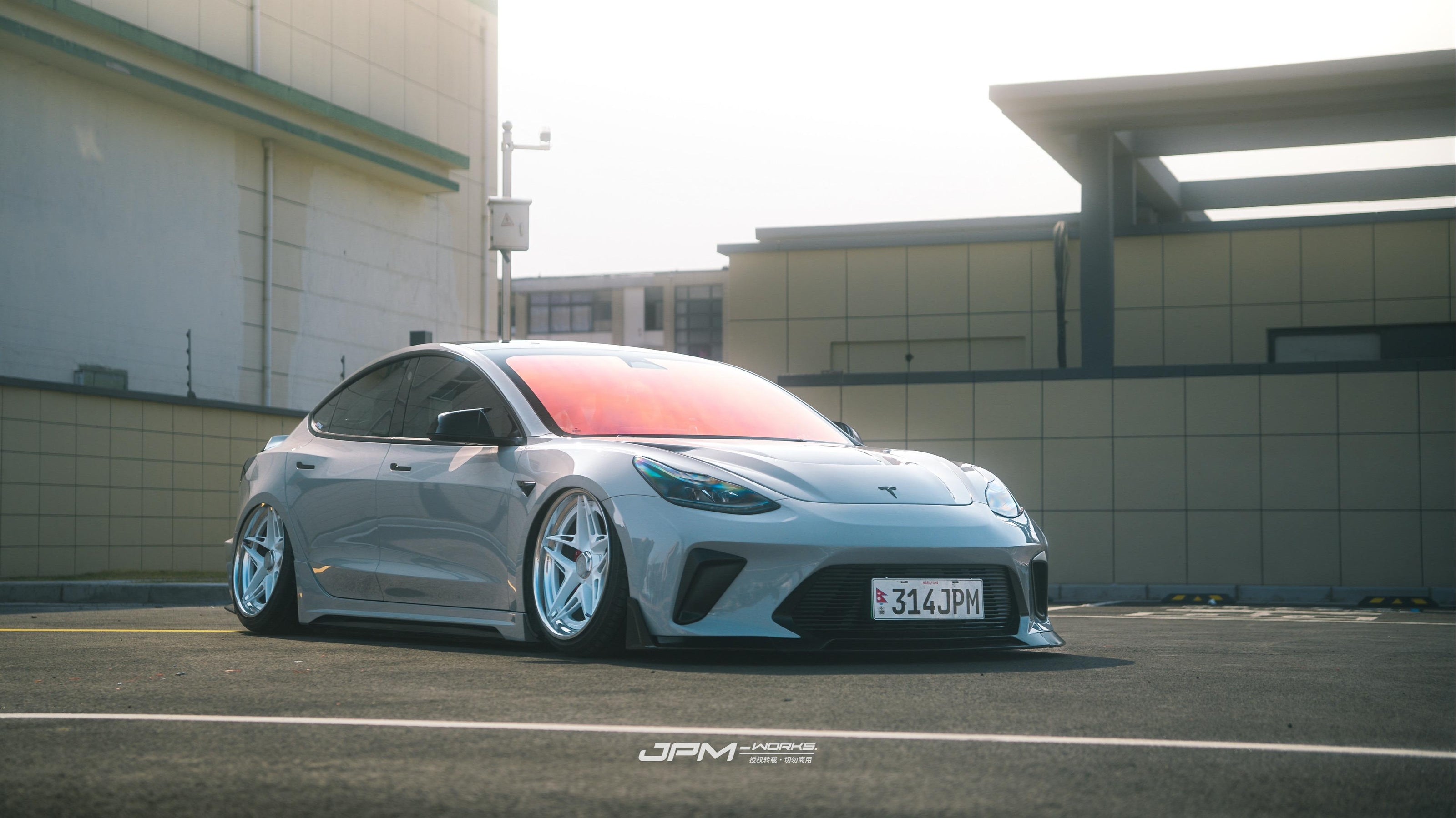 Robot Craftsman Tesla Model 3 “HACKER” Front Bumper & Front Lip (2017–2023 pre-facelift)