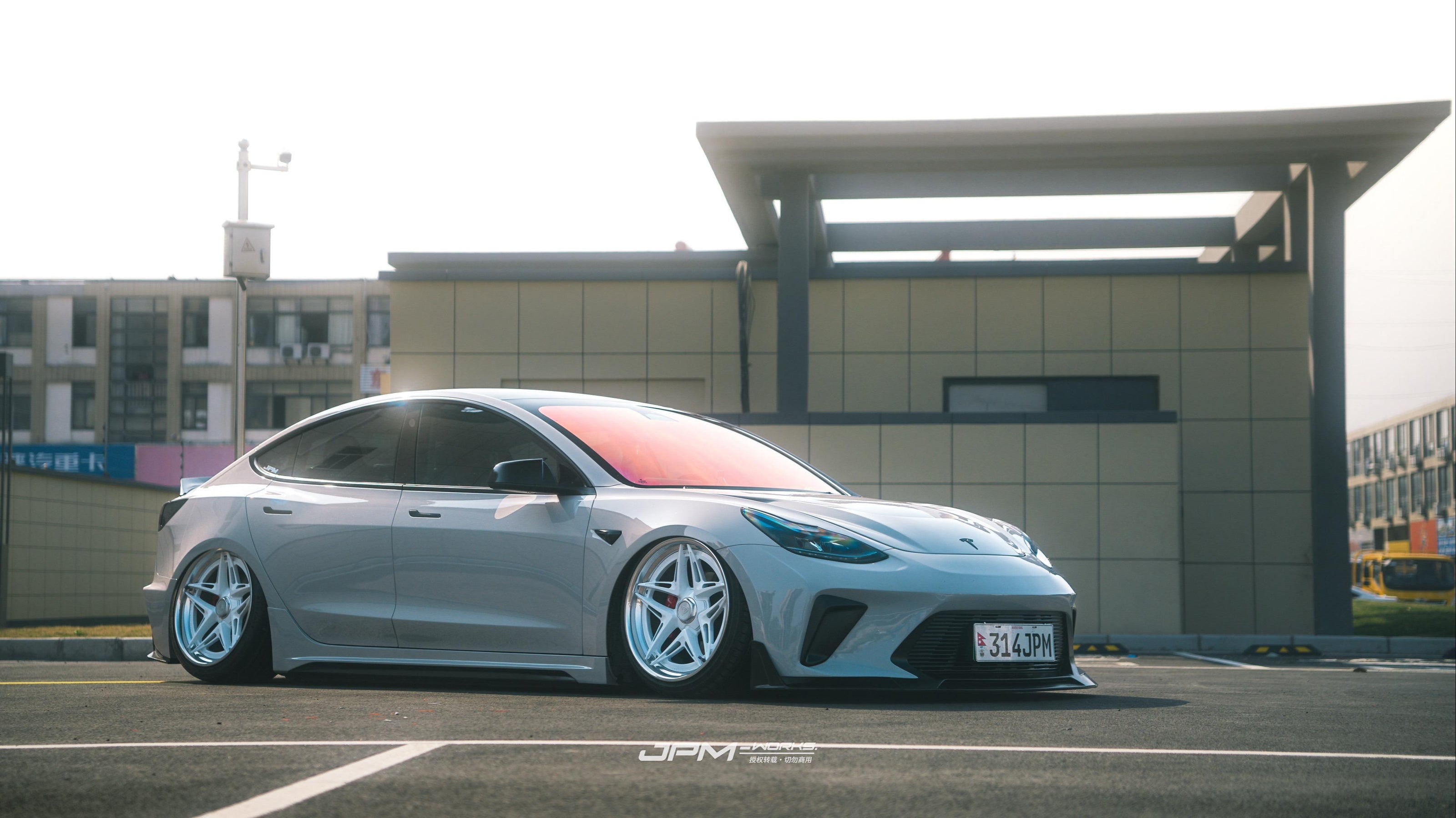 Robot Craftsman Tesla Model 3 “HACKER” Front Bumper & Front Lip (2017–2023 pre-facelift)