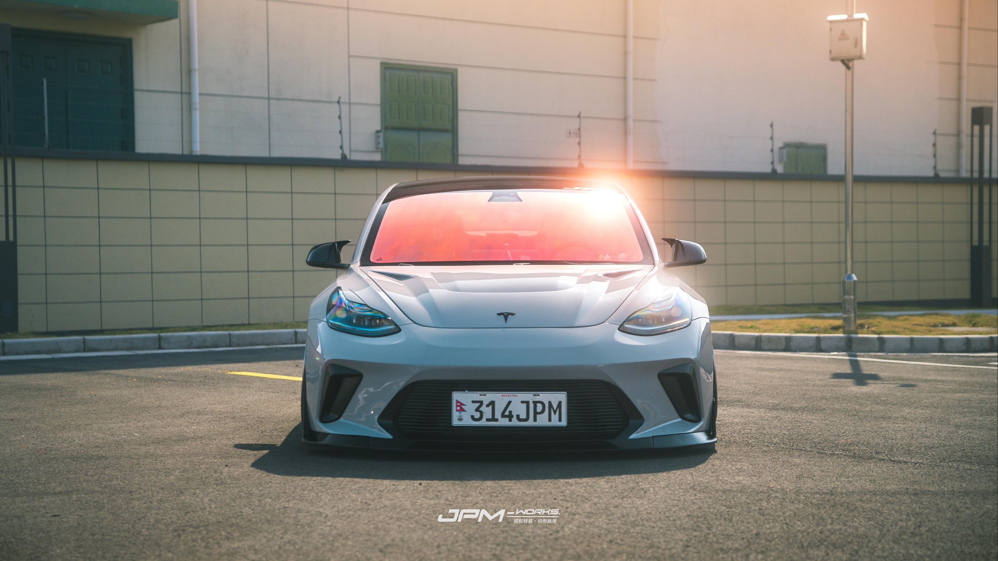 Robot Craftsman Tesla Model 3 “HACKER” Front Bumper & Front Lip (2017–2023 pre-facelift)