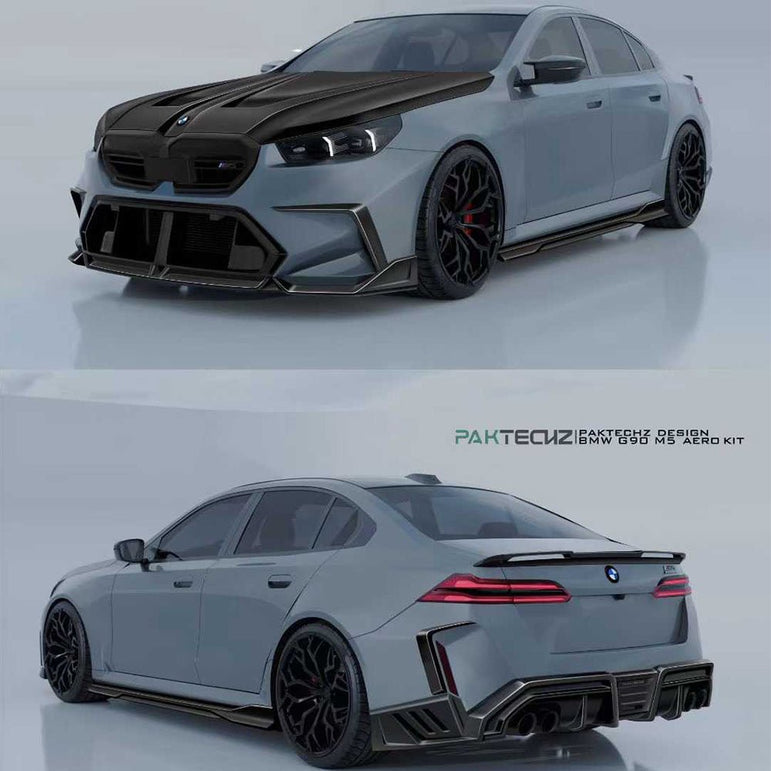 Paktechz BMW M5 G90 Sedan / Limousine Full Dry - Carbon Bodykit Aftermarket Carbon Fiber Part / Bodykit - Robot Bodykits