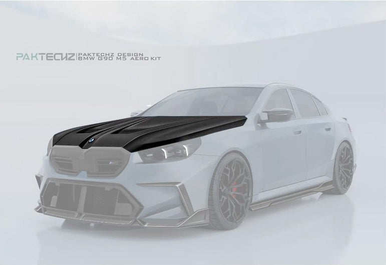 Paktechz BMW M5 G90 Sedan / Limousine Full Dry - Carbon Bonnet Aftermarket Carbon Fiber Part / Bodykit - Robot Bodykits
