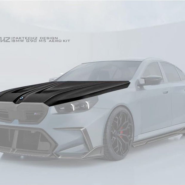 Paktechz BMW M5 G90 Sedan / Limousine Full Dry - Carbon Bonnet Aftermarket Carbon Fiber Part / Bodykit - Robot Bodykits