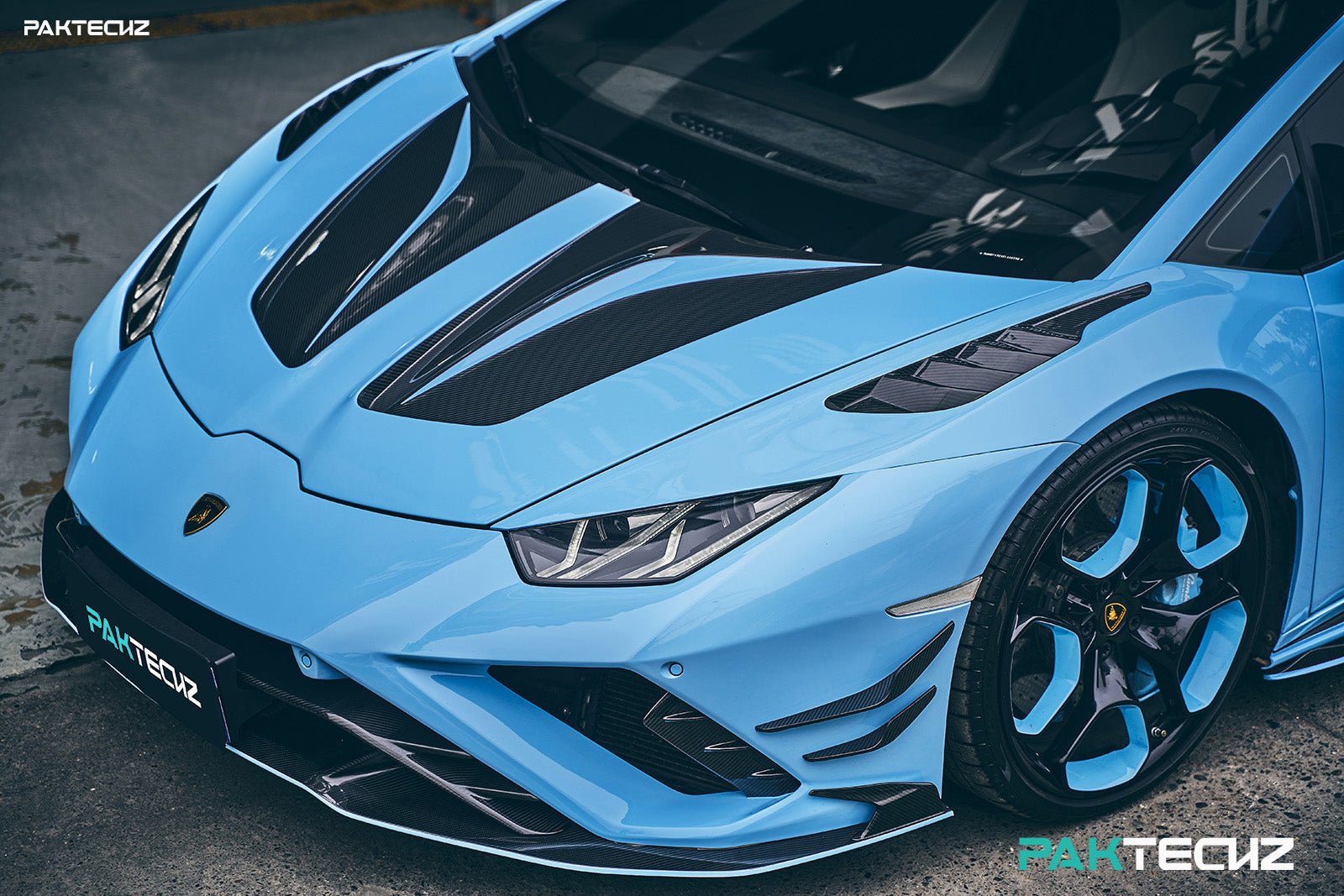 PAKTECHZ Carbon Fiber Front Hood Bonnet for Lamborghini Huracan LP580 LP610 EVO Aftermarket Carbon Fiber Part / Bodykit - Robot Bodykits