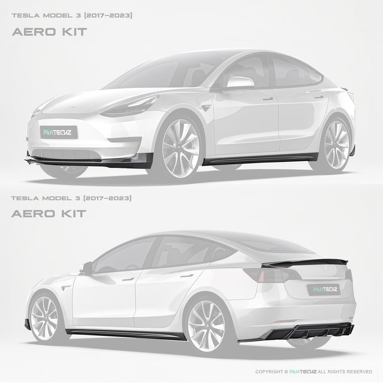 PAKTECHZ Dry Carbon Fibre Bodykit for for Tesla Model 3 2017-2023 Aftermarket Carbon Fiber Part / Bodykit - Robot Bodykits