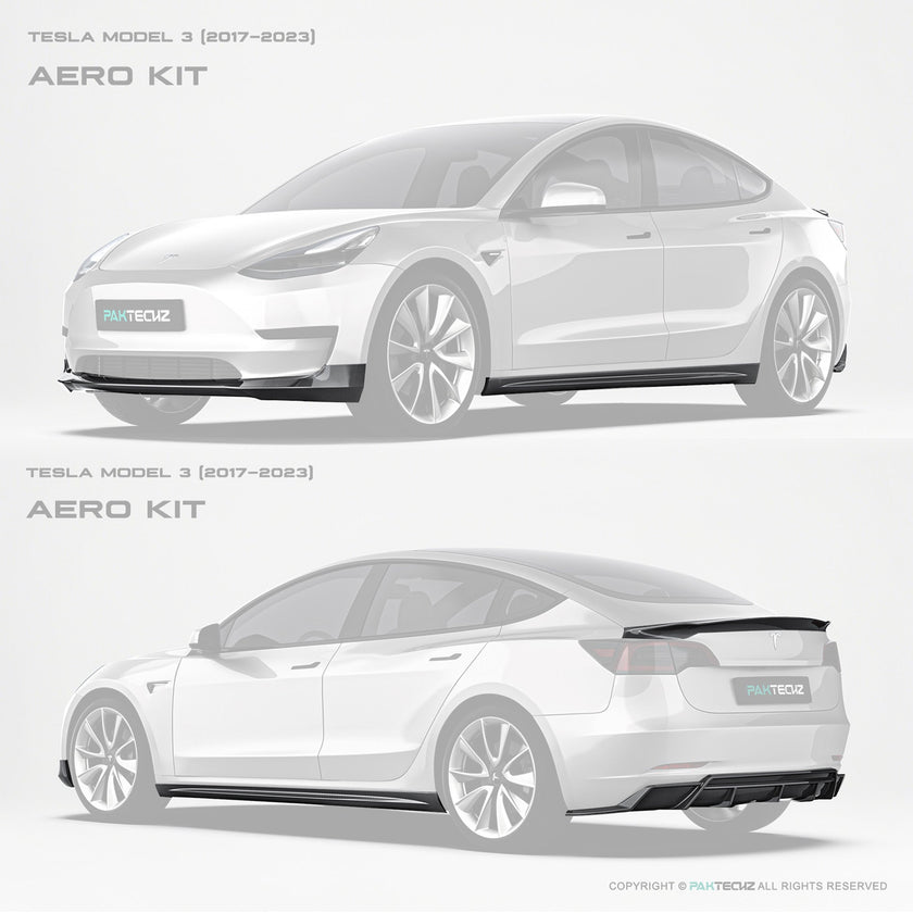 PAKTECHZ Dry Carbon Fibre Bodykit for for Tesla Model 3 2017-2023 Aftermarket Carbon Fiber Part / Bodykit - Robot Bodykits
