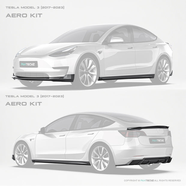PAKTECHZ Dry Carbon Fibre Bodykit for for Tesla Model 3 2017-2023 Aftermarket Carbon Fiber Part / Bodykit - Robot Bodykits