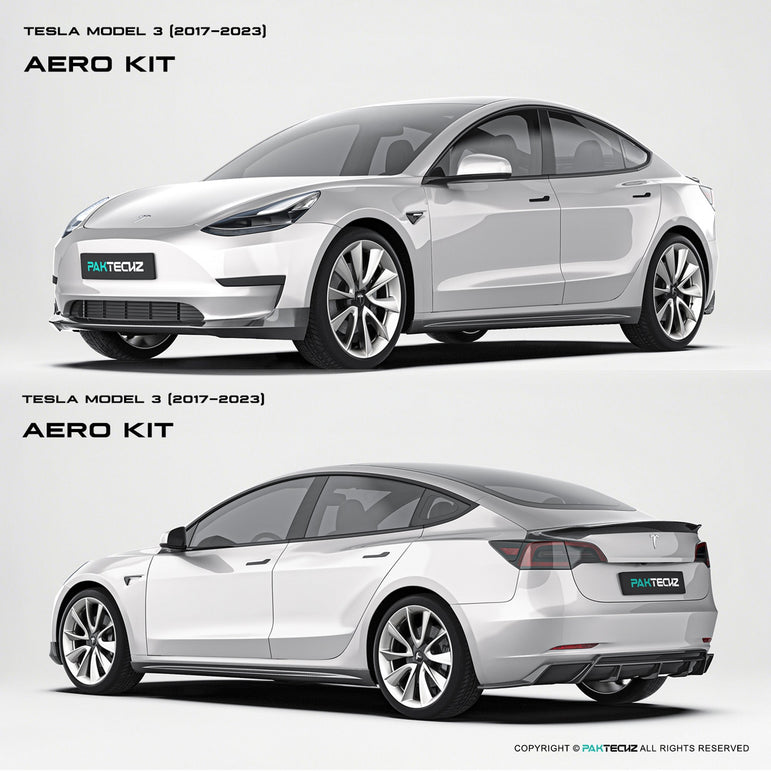 PAKTECHZ Dry Carbon Fibre Bodykit for for Tesla Model 3 2017 - 2023 Aftermarket Carbon Fiber Part / Bodykit - Robot Bodykits