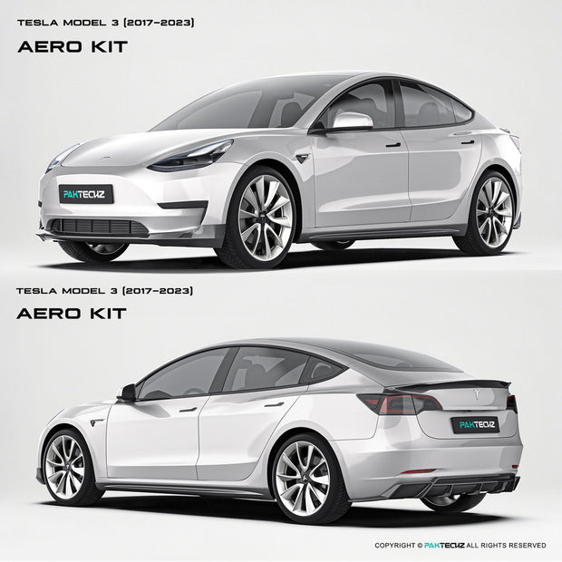 PAKTECHZ Dry Carbon Fibre Bodykit for for Tesla Model 3 2017 - 2023 Aftermarket Carbon Fiber Part / Bodykit - Robot Bodykits