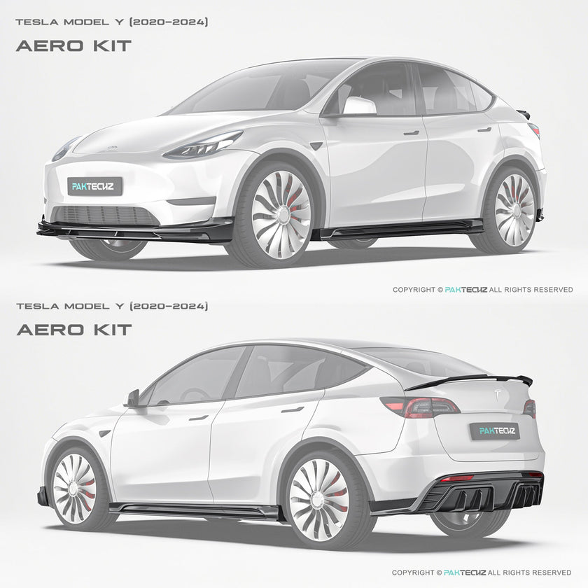 PAKTECHZ Dry Carbon Fibre Bodykit for for Tesla Model Y 2020 - 2024 Aftermarket Carbon Fiber Part / Bodykit - Robot Bodykits