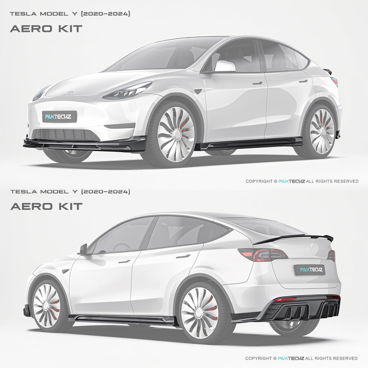 PAKTECHZ Dry Carbon Fibre Bodykit for for Tesla Model Y 2020 - 2024 Aftermarket Carbon Fiber Part / Bodykit - Robot Bodykits