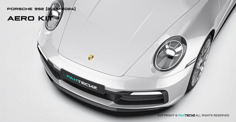 Paktechz Porsche 911 992.1 Carrera, Carrera S Full Dry Carbon Aerodynamics kit 2019-2024 Aftermarket Carbon Fiber Part / Bodykit - Robot Bodykits