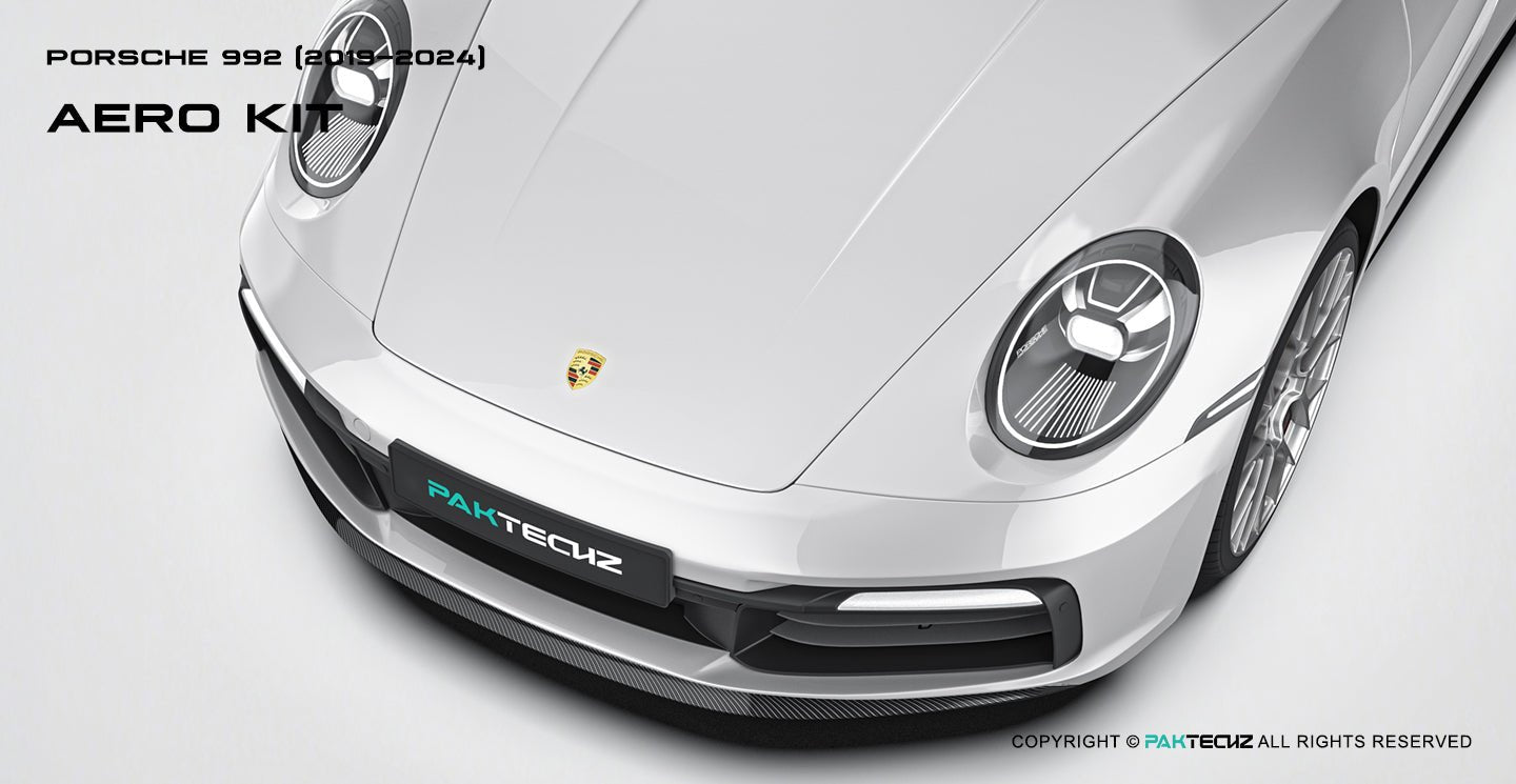 Paktechz Porsche 911 992.1 Carrera, Carrera S Full Dry Carbon Aerodynamics kit 2019-2024 Aftermarket Carbon Fiber Part / Bodykit - Robot Bodykits