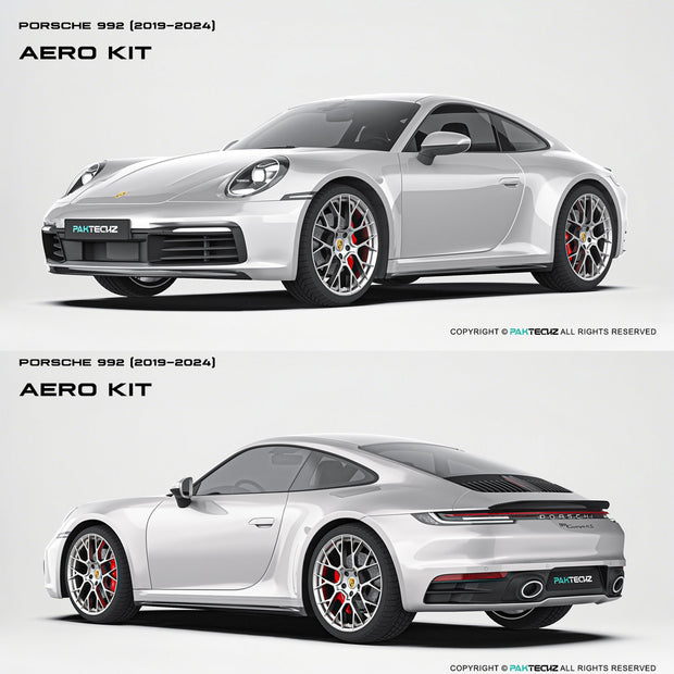 Paktechz Porsche 911 992.1 Carrera, Carrera S Full Dry Carbon Aerodynamics kit 2019-2024 Aftermarket Carbon Fiber Part / Bodykit - Robot Bodykits