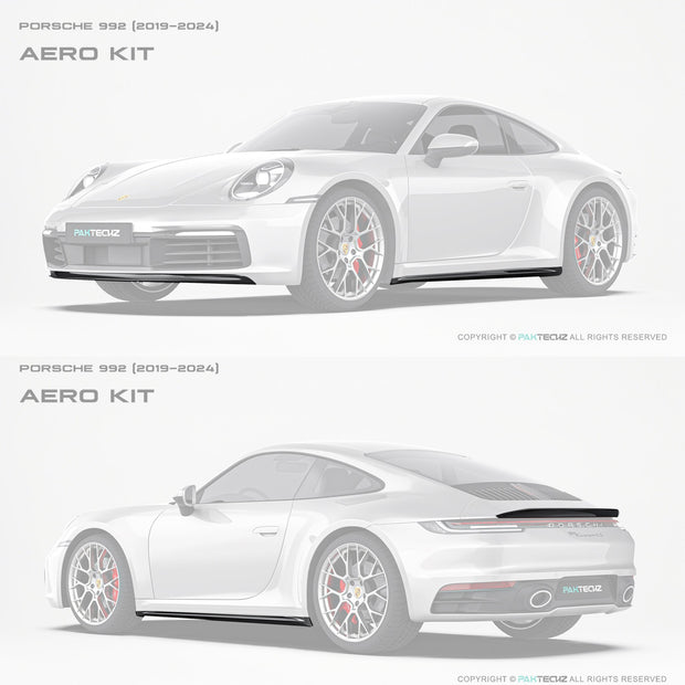 Paktechz Porsche 911 992.1 Carrera, Carrera S Full Dry Carbon Aerodynamics kit 2019-2024 Aftermarket Carbon Fiber Part / Bodykit - Robot Bodykits
