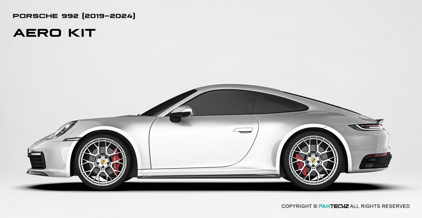 Paktechz Porsche 911 992.1 Carrera, Carrera S Full Dry Carbon Aerodynamics kit 2019-2024 Aftermarket Carbon Fiber Part / Bodykit - Robot Bodykits