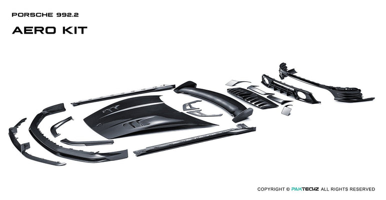 Paktechz Porsche 992.2 Full Dry - Carbon (Prepreg) Aerodynamics Kit Aftermarket Carbon Fiber Part / Bodykit - Robot Bodykits