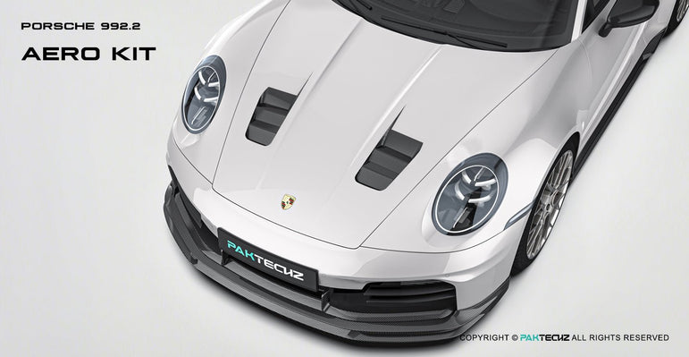 Paktechz Porsche 992.2 Full Dry - Carbon (Prepreg) Aerodynamics Kit Aftermarket Carbon Fiber Part / Bodykit - Robot Bodykits