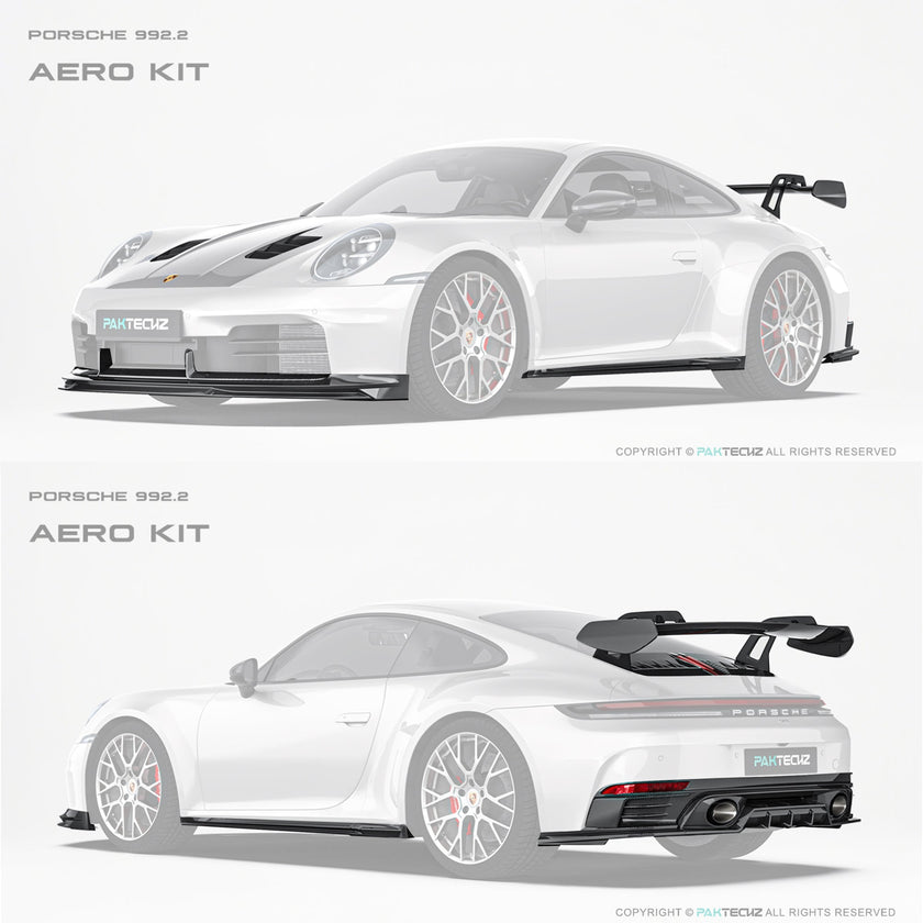 Paktechz Porsche 992.2 Full Dry - Carbon (Prepreg) Aerodynamics Kit Aftermarket Carbon Fiber Part / Bodykit - Robot Bodykits