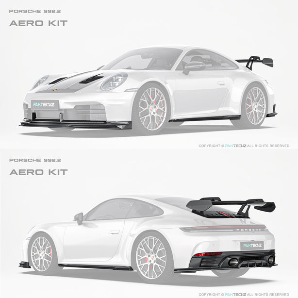 Paktechz Porsche 992.2 Full Dry - Carbon (Prepreg) Aerodynamics Kit Aftermarket Carbon Fiber Part / Bodykit - Robot Bodykits