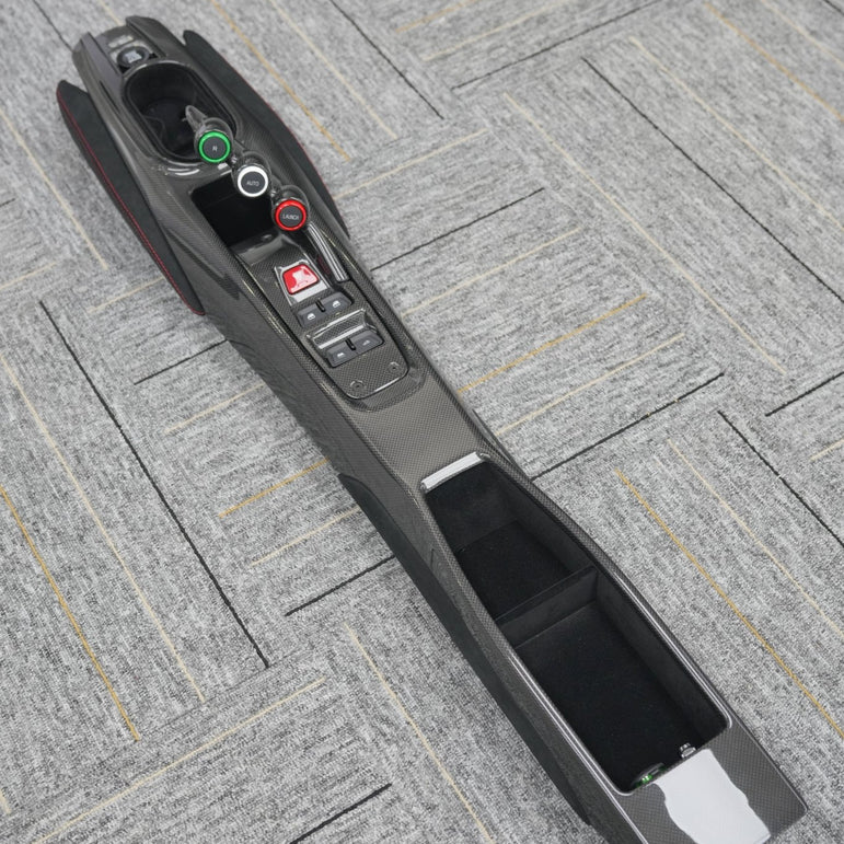Pista Style Centre Console for Ferrari GTB / Spyder (LHD & RHD) Aftermarket Carbon Fiber Part / Bodykit - Robot Bodykits