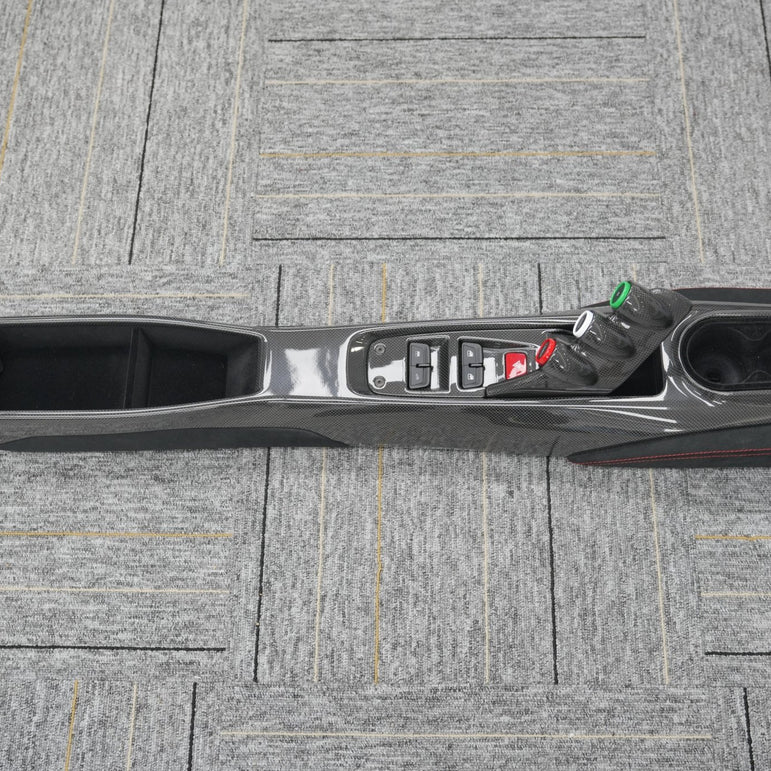 Pista Style Centre Console for Ferrari GTB / Spyder (LHD & RHD) Aftermarket Carbon Fiber Part / Bodykit - Robot Bodykits