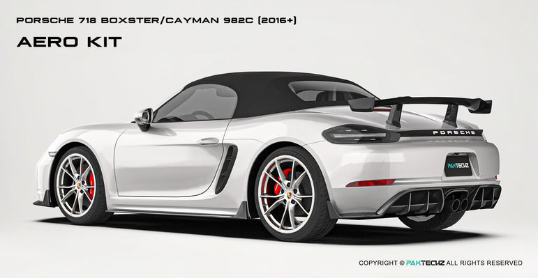 Porsche 718 2016 - 2020 Porsche Cayman / Boxster (GTS is not suitable) Paktechz Full Dry Carbon Aerodynamics kit Aftermarket Carbon Fiber Part / Bodykit - Robot Bodykits