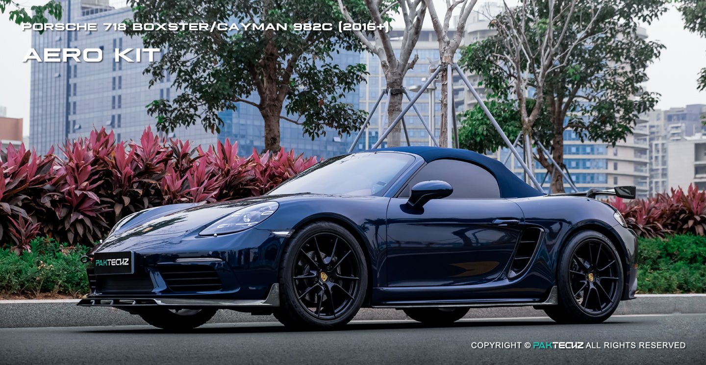 Porsche 718 2016 - 2020 Porsche Cayman / Boxster (GTS is not suitable) Paktechz Full Dry Carbon Aerodynamics kit Aftermarket Carbon Fiber Part / Bodykit - Robot Bodykits