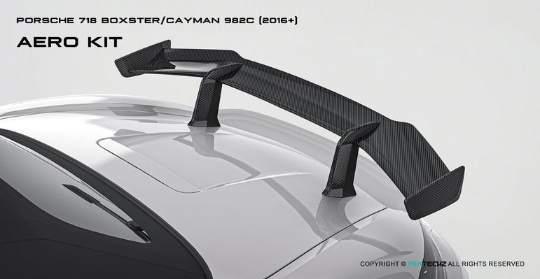 Porsche 718 2016 - 2020 Porsche Cayman / Boxster (GTS is not suitable) Paktechz Full Dry Carbon Aerodynamics kit Aftermarket Carbon Fiber Part / Bodykit - Robot Bodykits