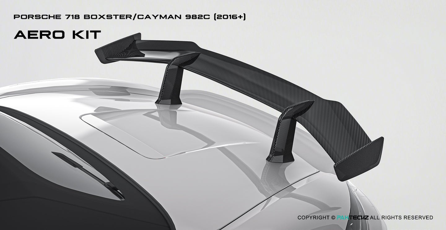 Porsche 718 2016 - 2020 Porsche Cayman / Boxster (GTS is not suitable) Paktechz Full Dry Carbon Aerodynamics kit Aftermarket Carbon Fiber Part / Bodykit - Robot Bodykits